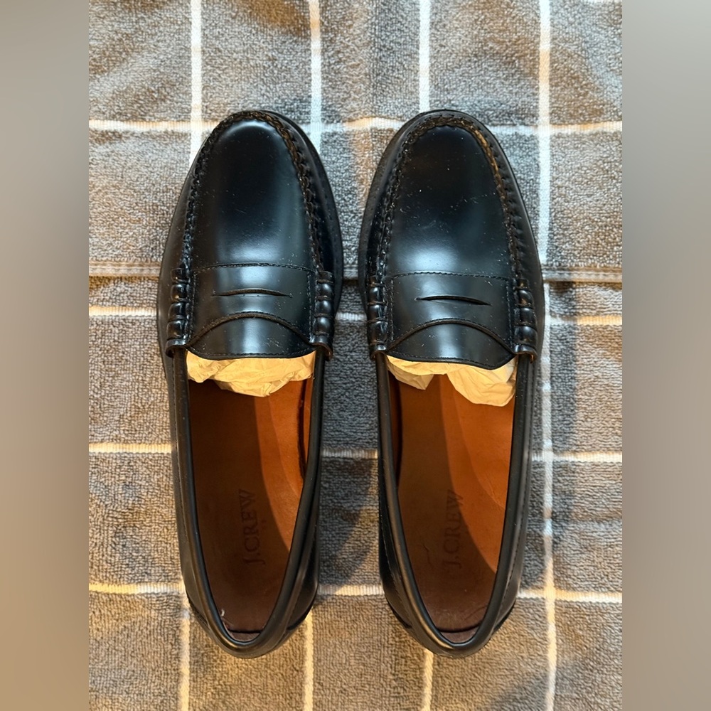 JCrew Factory Men’s Leather Penny Loafers
